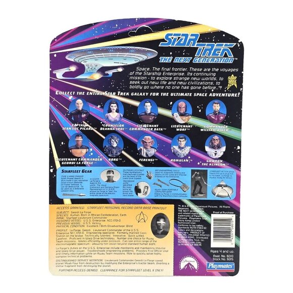 Star Trek The Next Generation Lieutenant Commander Geordi La Forge With Visor - Picture 3 of 6